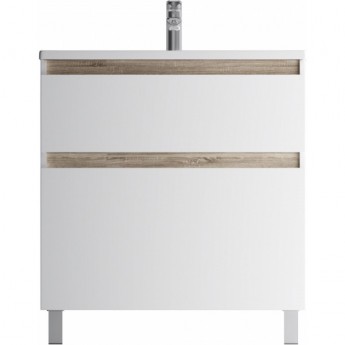 База под раковину, напольная, 80 см, 2 ящика, белый глянец AM.PM X-JOY