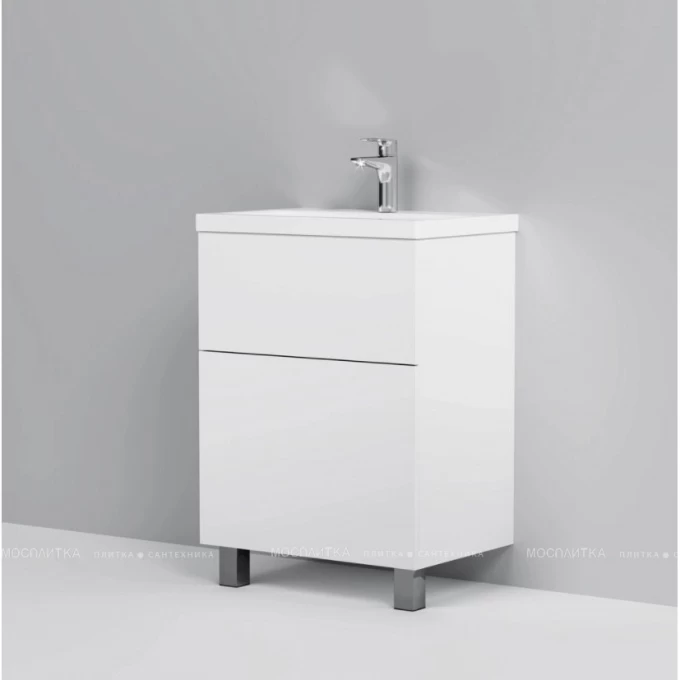 База с раковиной, напольная, 60 см, 2 ящика push-to-open AM.PM GEM M90-FSX0602-WC0602WG