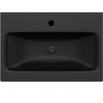 Раковина мебельная AM.PM GEM M90WCC0752BM керамическая, 75 см, встроенная, цвет: черный матовый Раковина мебельная AM.PM GEM M90WCC0752BM керамическая, 75 см, встроенная, цвет: черный матовый