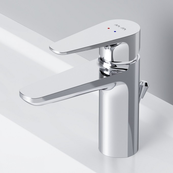 Смеситель для раковины с донным клапаном AM.PM INSPIRE F5082100 Смеситель для раковины с донным клапаном AM.PM INSPIRE F5082100