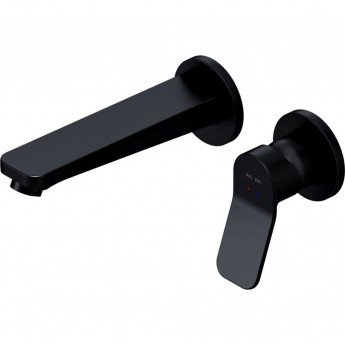 Смеситель для умывальника AM.PM X-JOY F85A72622 монтируемый в стену, чёрный, шт.