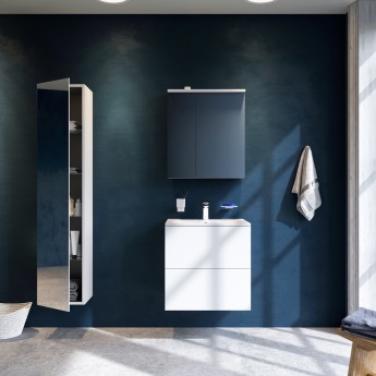 Зеркальный шкаф с подсветкой 60 см, правый, белый глянец AM.PM SPIRIT 2.0 M70AMCR0601WG Зеркальный шкаф с подсветкой 60 см, правый, белый глянец AM.PM SPIRIT 2.0 M70AMCR0601WG