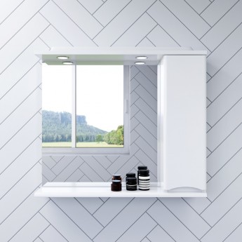 Зеркальный шкаф с подсветкой 65 см, правый, белый глянец AM.PM LIKE M80MPR0651WG